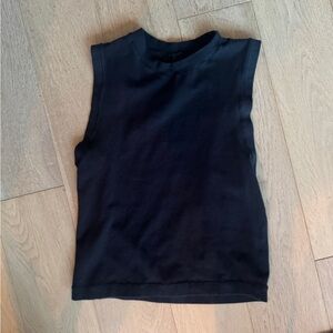 Skims Cotton Jersey Mock Neck Tank